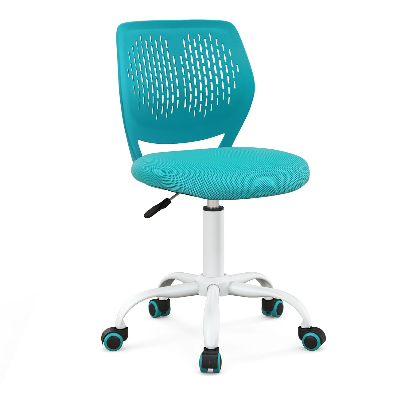 Kids Ergonomic Study Desk Chair with Adjustable Height and PU Rolling Casters